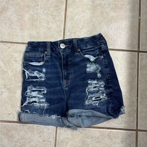 American Eagle Curvy High Rise Jean Shorts!